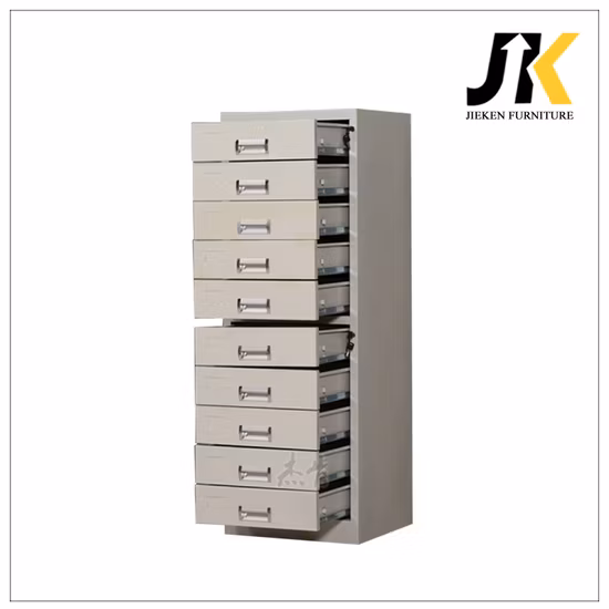10 Ten Drawers Storage Cabinet Drawing Cabinet with Locker Steel Locker