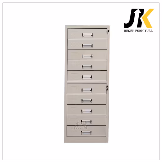 10 Ten Drawers Storage Cabinet Drawing Cabinet with Locker Steel Locker