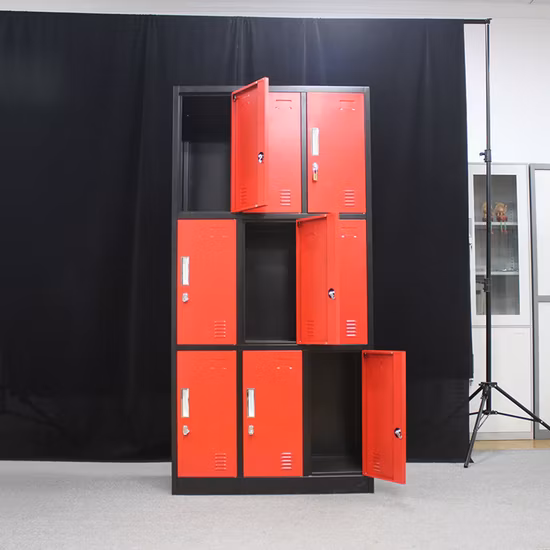 High Quality Metal Lockers 8 Door Stainless Steel Multiple Layer Clothing Locker