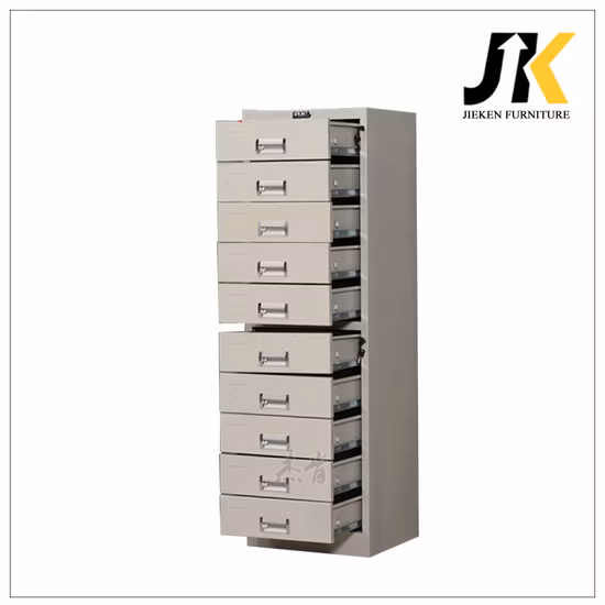 10 Ten Drawers Storage Cabinet Drawing Cabinet with Locker Steel Locker