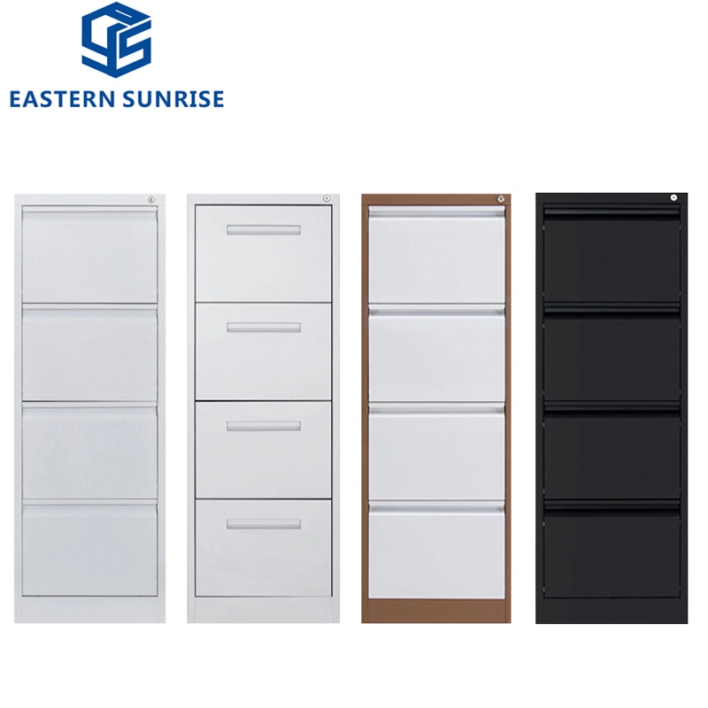 Fully Knock Down/ Disassembled Vertical 4 Drawer Metal Storage Cabinet for Office Hanging Files