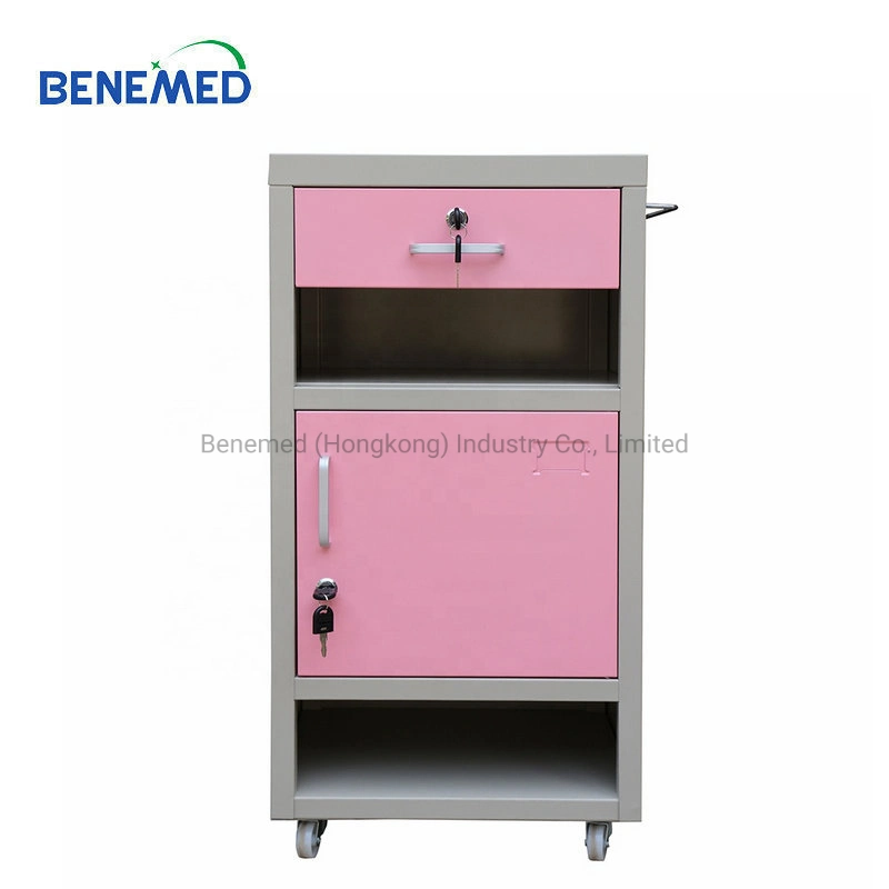 Small Colourful Hospital ABS Bedside Locker with Drawer Bm-C0528