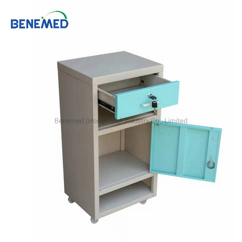 Small Colourful Hospital ABS Bedside Locker with Drawer Bm-C0528