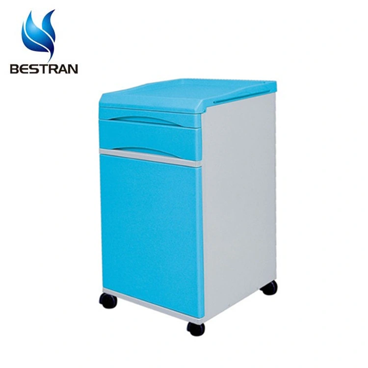 Bt-Al001 Cheap Hospital Furniture Mobile ABS Bedside Cabinet Medical Bedside Locker with Drawer Wheels Price