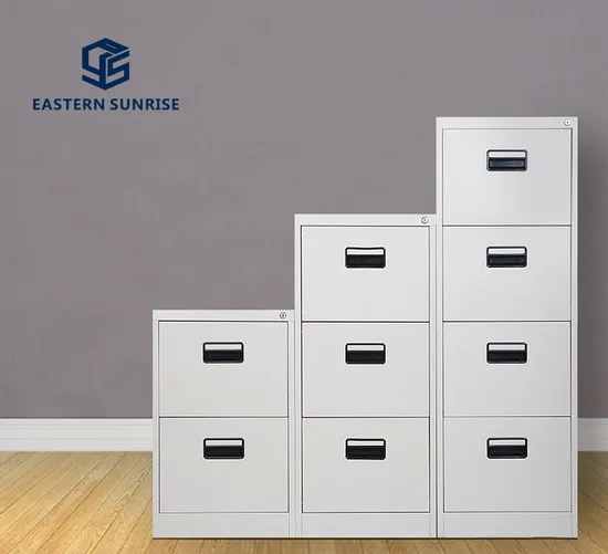 Knock Down Structure Metal Vertical 3 Drawer Files Cabinet