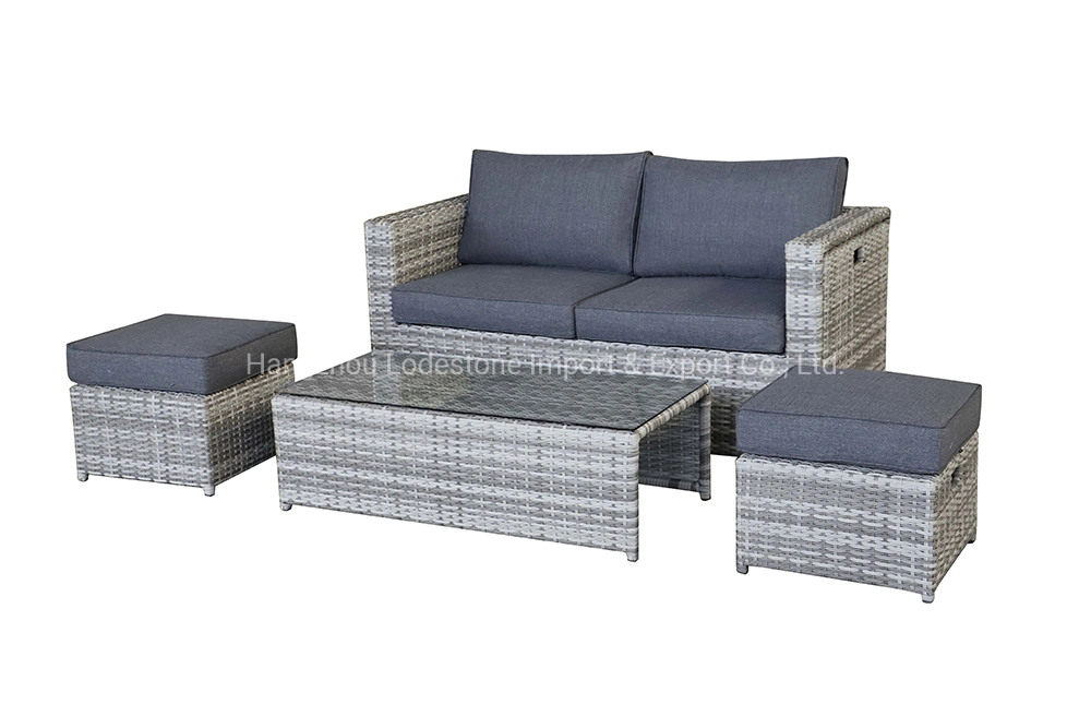 All Weather Aluminium PE Rattan Wicker Outdoor Furniture Leisure Sectional Sofa Set