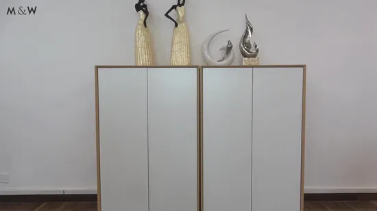 High Quality Modern No Handle Design Under Desk Melamine Wooden Mobile Pedestal Cabinet