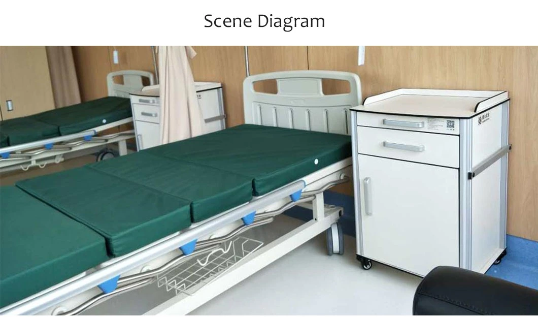 Factory Made Hot Sales Low Cost Movable High Quality ABS Plastic Hospital Patient Bedside Locker in China