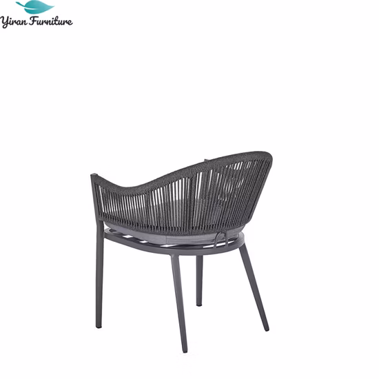 Hotel Restaurant Villa Bar Bistro Terrasse Rattan Korbgeflecht Garten Balkon Seil Garten Terrasse Outdoor Esszimmerstuhl Tischmöbel