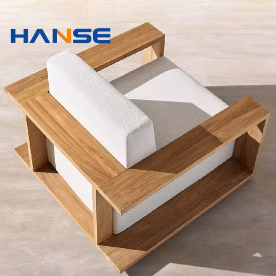 Großhandel modernes Design Outdoor Garten Terrasse Teakholz Möbel Aluminium Sofa