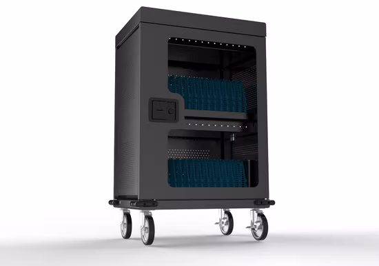 Hochwertige 32-Anschlüsse USB + AC UV-Licht-Ladeschränke für Mobiltelefone und iPads