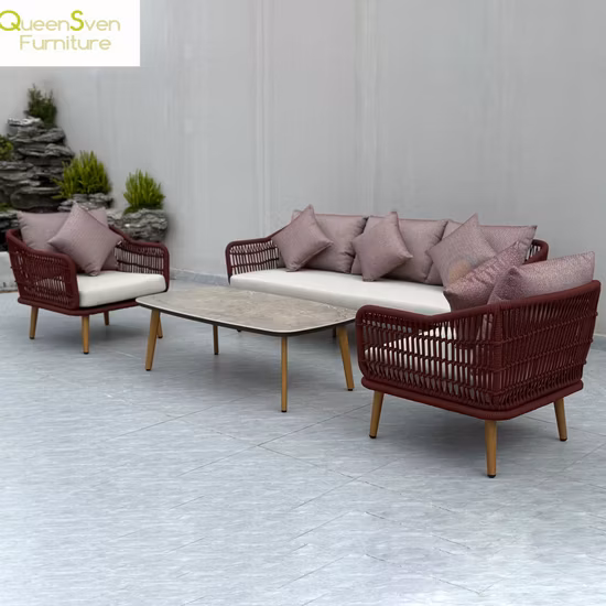 Neue Rattan-Sofagarnituren für den Außenbereich, Gartensofa, Hotellobby, Terrassenmöbel