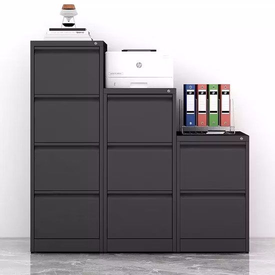 Vertikale Aktenstahlschränke, Metallschubladenschrank, 3 Schubladen, Füllschränke