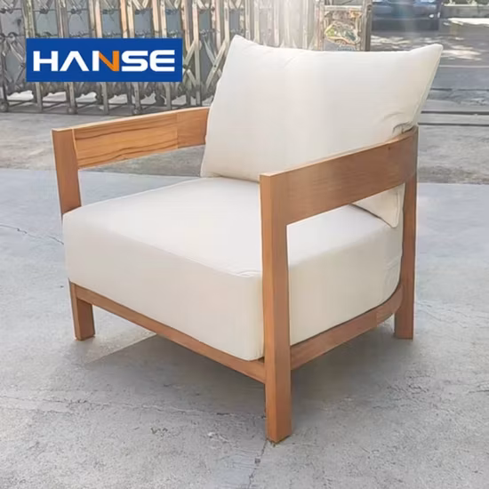 Französische Gartenmöbel im modernen Stil, Hotelprojekt, Massivholz-Gartensofa-Set-Möbel