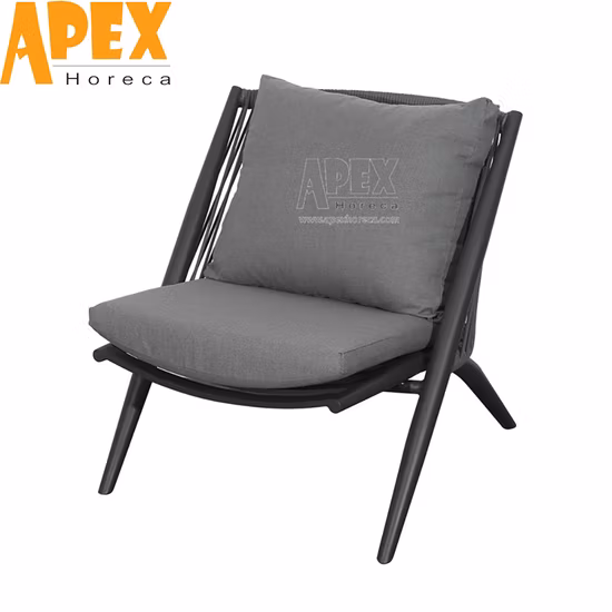 Nordischer Stil, modernes Zuhause, Outdoor-Wohnzimmermöbel-Set, Aluminium-Seil-Sofa